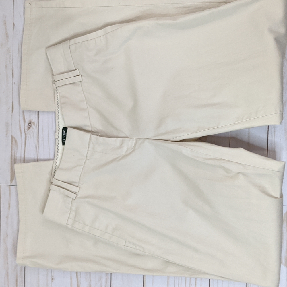 J. Crew City Fit Bootcut Dress Pants Cream/Pink Size 00